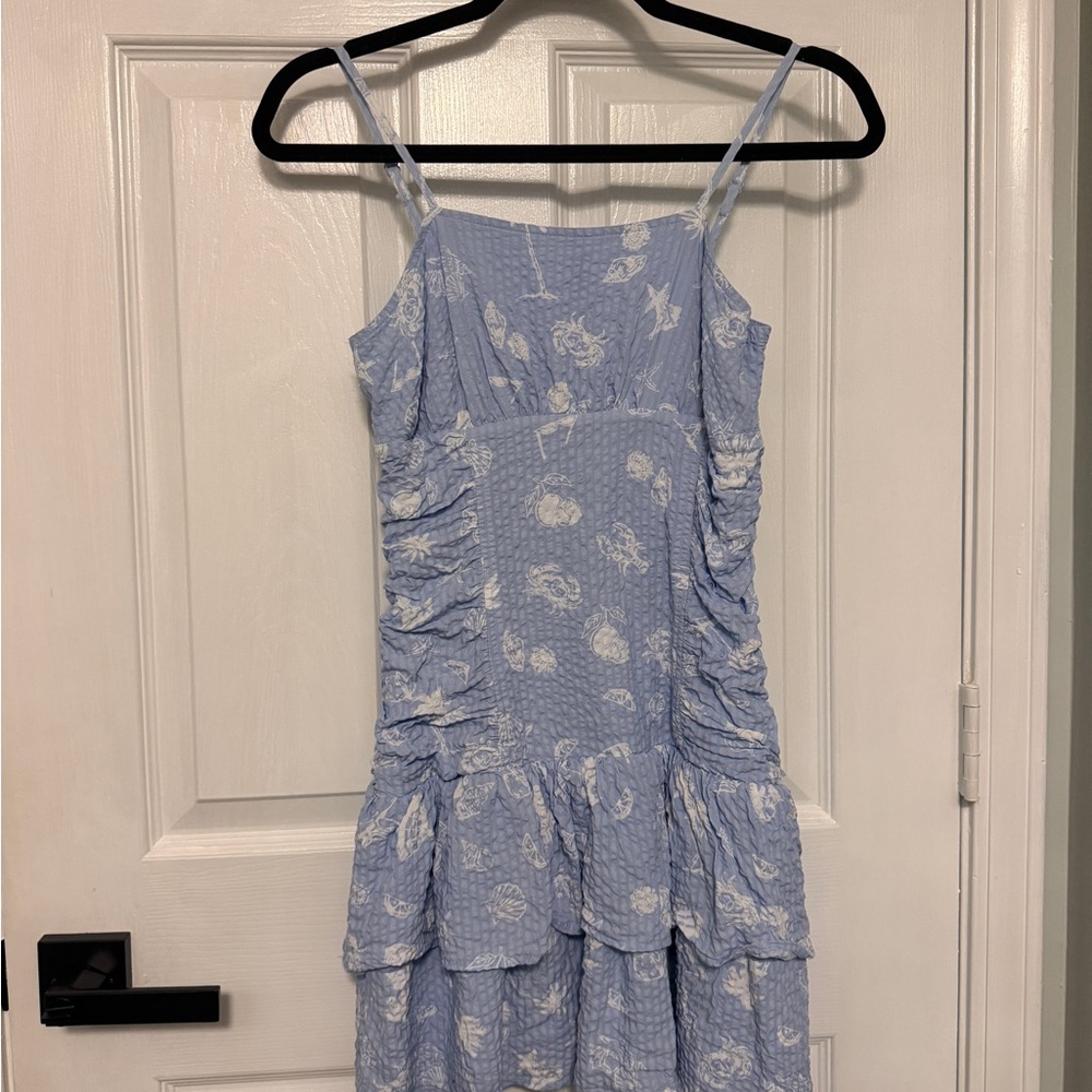 Art Class Light Blue Floral Kids Dress